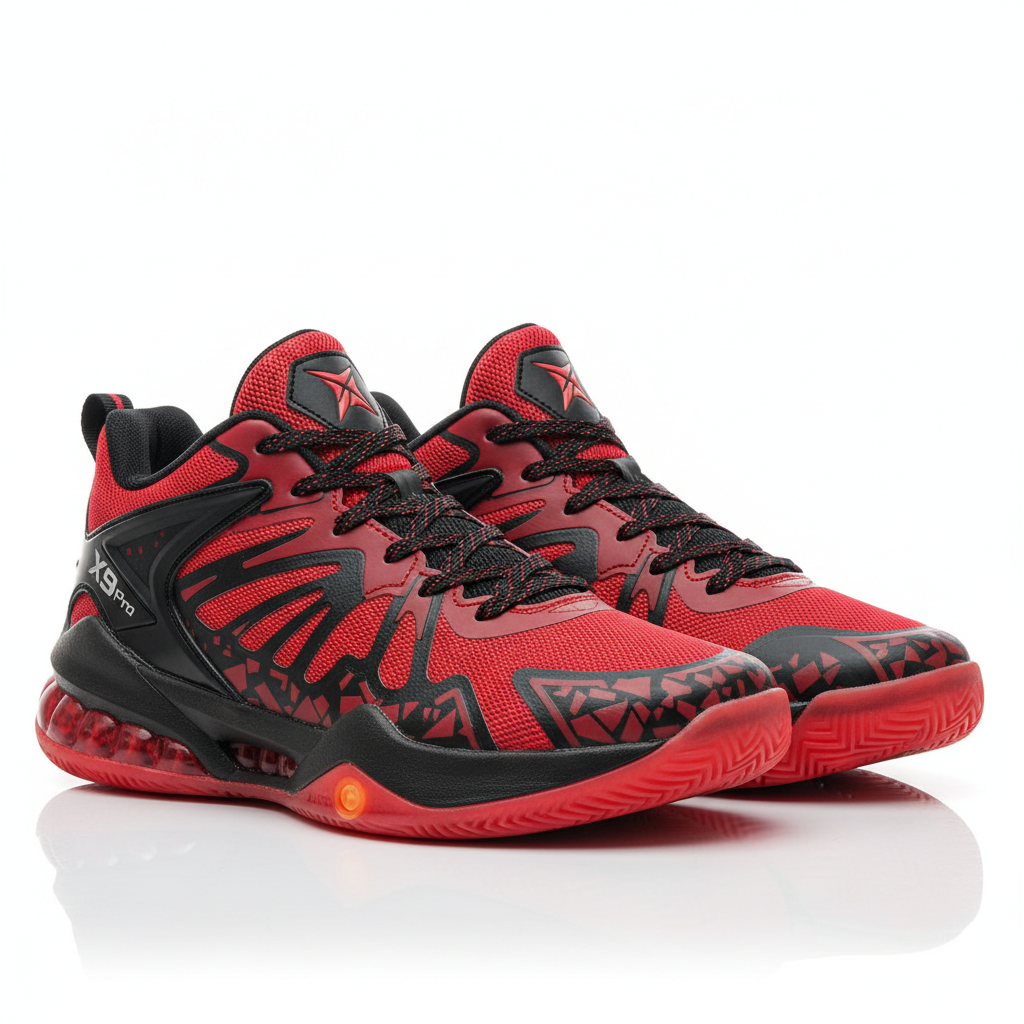 Apex Velocity X9 Pro Basketball Shoes - Crimson Fury