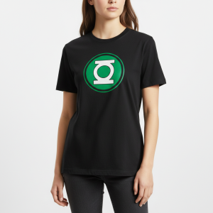 Green Lantern Classic Power Ring Logo Graphic T-Shirt - Black