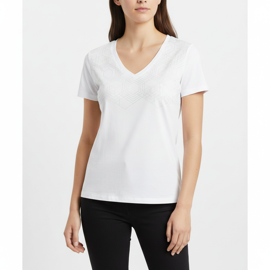 Premium V-Neck T-Shirt - White