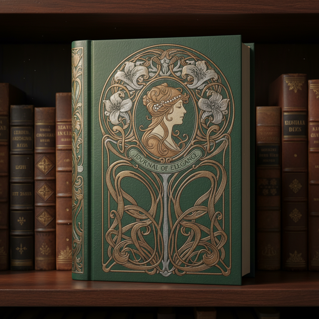 Vintage Elegance Hardcover Journal - Art Nouveau Collection