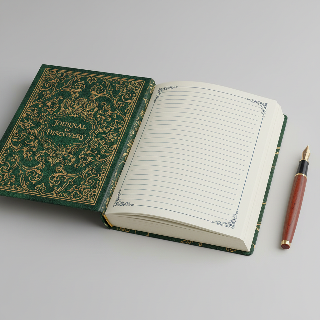 Vintage Elegance Hardcover Journal - overall-1