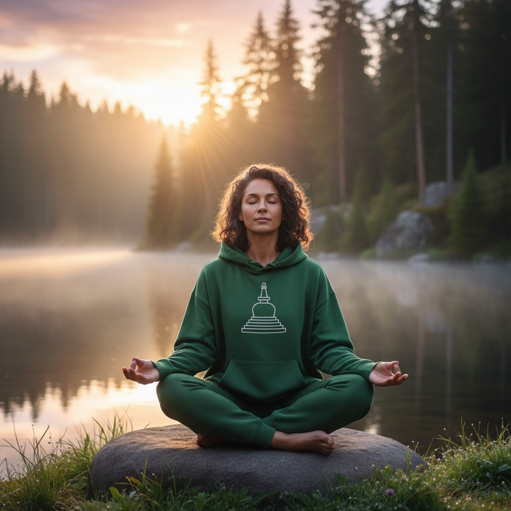 Zen Stupa Serenity Hoodie - overall-3